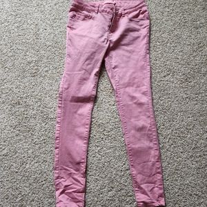 Pink skinny jeans